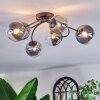Chehalis Plafonnier, Boule lumineuse 58 cm Clair, Fumé, 6 lumières