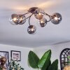 Chehalis Plafonnier, Boule lumineuse 58 cm Clair, Fumé, 6 lumières