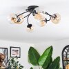 Chehalis Plafonnier, Boule lumineuse Ambre, Clair, 6 lumières