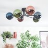 Chehalis Plafonnier, Boule lumineuse Bleu, Vert, Cuivré, 6 lumières