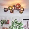 Chehalis Plafonnier, Boule lumineuse Bleu, Vert, Cuivré, 6 lumières