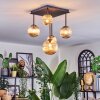 Chehalis Plafonnier, Boule lumineuse Ambre, 5 lumières