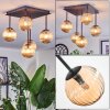 Chehalis Plafonnier, Boule lumineuse Ambre, 5 lumières