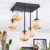 Chehalis Plafonnier, Boule lumineuse Ambre, 5 lumières