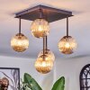 Chehalis Plafonnier, Boule lumineuse Ambre, 5 lumières