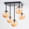 Chehalis Plafonnier, Boule lumineuse Ambre, 5 lumières