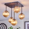 Chehalis Plafonnier, Boule lumineuse Ambre, 5 lumières