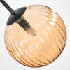 Chehalis Plafonnier, Boule lumineuse Ambre, 5 lumières