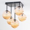 Chehalis Plafonnier, Boule lumineuse Ambre, 5 lumières
