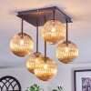 Chehalis Plafonnier, Boule lumineuse Ambre, 5 lumières