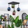 Chehalis Plafonnier, Boule lumineuse Bleu, Vert, Cuivré, 5 lumières