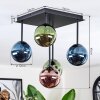 Chehalis Plafonnier, Boule lumineuse Bleu, Vert, Cuivré, 5 lumières