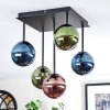 Chehalis Plafonnier, Boule lumineuse Bleu, Vert, Cuivré, 5 lumières