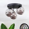 Chehalis Plafonnier, Boule lumineuse 34 cm Fumé, 3 lumières