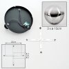 Chehalis Plafonnier, Boule lumineuse 34 cm Clair, Fumé, 3 lumières