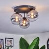 Chehalis Plafonnier, Boule lumineuse 34 cm Clair, Fumé, 3 lumières