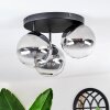 Chehalis Plafonnier, Boule lumineuse 34 cm Clair, Fumé, 3 lumières