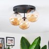 Chehalis Plafonnier, Boule lumineuse 34 cm Ambre, 3 lumières