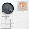 Chehalis Plafonnier, Boule lumineuse 34 cm Ambre, 3 lumières