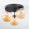 Chehalis Plafonnier, Boule lumineuse 34 cm Ambre, 3 lumières