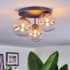 Chehalis Plafonnier, Boule lumineuse 34 cm Ambre, Clair, 3 lumières