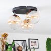 Chehalis Plafonnier, Boule lumineuse 34 cm Ambre, Clair, 3 lumières