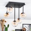 Chehalis Plafonnier, Boule lumineuse Ambre, Clair, 5 lumières