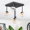 Chehalis Plafonnier, Boule lumineuse Ambre, Clair, Fumé, 5 lumières