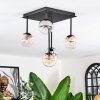 Chehalis Plafonnier, Boule lumineuse Ambre, Clair, Fumé, 5 lumières