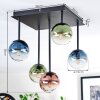 Chehalis Plafonnier, Boule lumineuse Bleu, Vert, Clair, Cuivré, 5 lumières