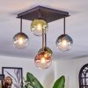 Chehalis Plafonnier, Boule lumineuse Bleu, Vert, Clair, Cuivré, 5 lumières