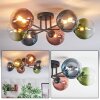 Chehalis Plafonnier, Boule lumineuse Bleu, Vert, Clair, Cuivré, 6 lumières