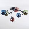 Chehalis Plafonnier, Boule lumineuse Bleu, Vert, Cuivré, 6 lumières