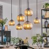 Koyoto Suspension, Boule lumineuse, Suspension Ambre, 6 lumières