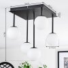 Chehalis Plafonnier, Boule lumineuse Blanc, 5 lumières