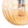Chehalis Plafonnier, Boule lumineuse Ambre, Clair, Fumé, 5 lumières