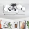Chehalis Plafonnier, Boule lumineuse 55 cm Blanc, 6 lumières