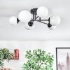 Chehalis Plafonnier, Boule lumineuse 55 cm Blanc, 6 lumières