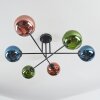 Gastor Plafonnier, Boule lumineuse 80 cm Bleu, Vert, Cuivré, 6 lumières