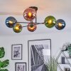 Gastor Plafonnier, Boule lumineuse 80 cm Bleu, Vert, Cuivré, 6 lumières