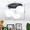 Chehalis Plafonnier, Boule lumineuse Blanc, 3 lumières