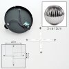Chehalis Plafonnier, Boule lumineuse Fumé, 3 lumières
