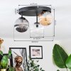 Chehalis Plafonnier, Boule lumineuse Ambre, Clair, Fumé, 3 lumières
