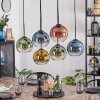 Koyoto Suspension, Boule lumineuse, Suspension Bleu, Or, Vert, Clair, Cuivré, 6 lumières