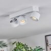 Narel Plafonnier, Spot de plafond LED Blanc, 3 lumières