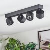 Narel Plafonnier, Spot de plafond LED Noir, 4 lumières