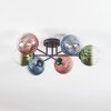 Chehalis Plafonnier, Boule lumineuse 62 cm Bleu, Vert, Clair, Cuivré, 6 lumières