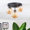 Chehalis Plafonnier, Boule lumineuse 30 cm Ambre, 3 lumières