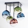 Chehalis Plafonnier, Boule lumineuse Bleu, Vert, Clair, Cuivré, 5 lumières