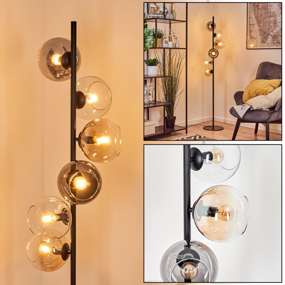 Koyoto Boule lumineuse, Lampadaire 32 cm Ambre, Clair, Fumé, 6 lumières main product photo